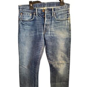 NSF Raw Hem Button Fly Selvedge Straight Leg Jeans